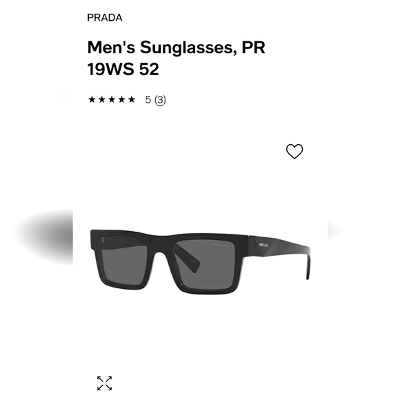Prada PR 19-WS BLACK - Picture 1 of 7